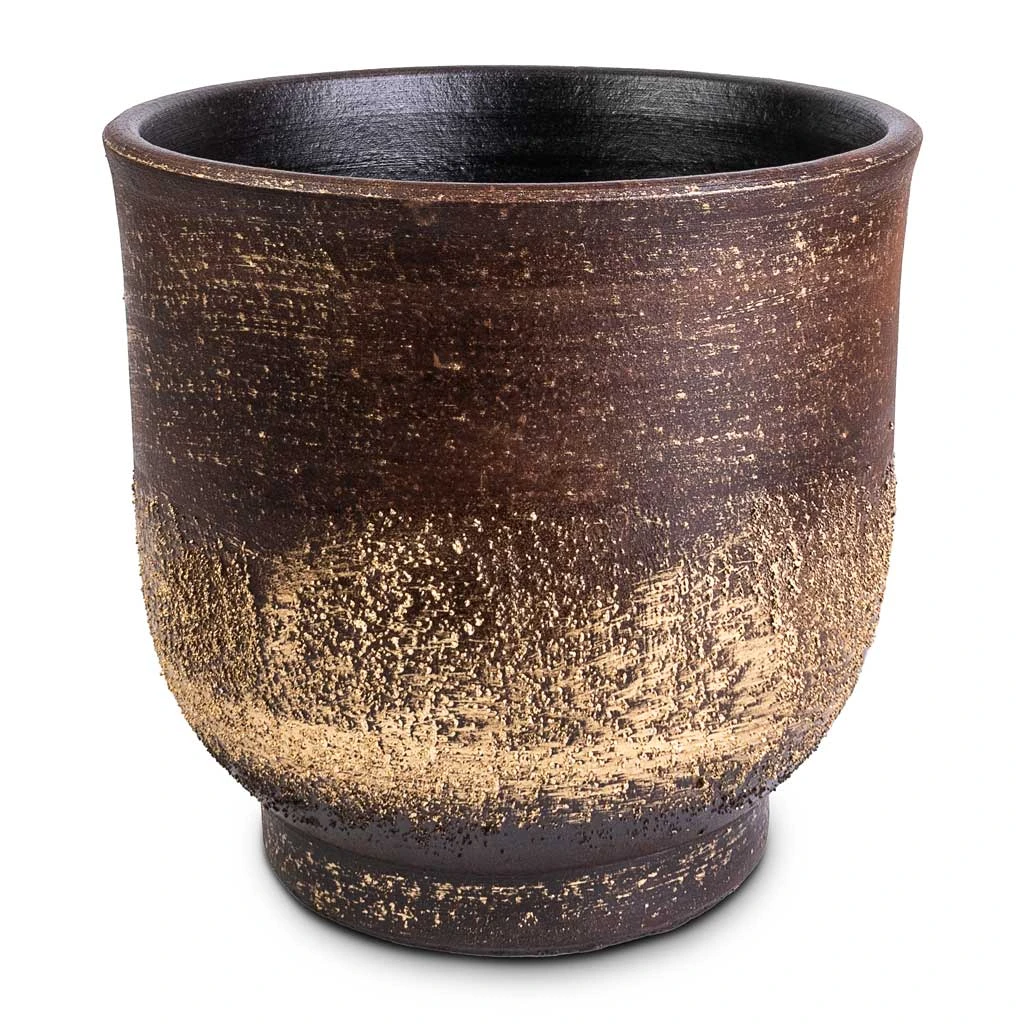 Aico Plant Pot - Shiny Brown 3 Aico Plant Pot - Shiny Brown
