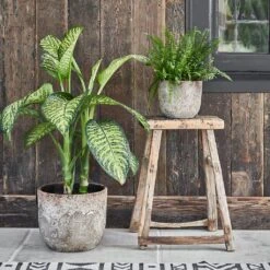 Albero Plant Pot - Cement -Greencore Store Albero Plant Pot Cement 28 x 26cm