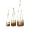 Alice Hanging Plant Pots - Set Of 3 - Caramel -Greencore Store Alice Hanging Plant Pots Set of 3 Caramel