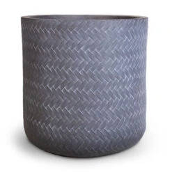 Angle Cylinder Plant Pot - Grey 12 Angle Cylinder Plant Pot - Grey -Greencore Store Angle Cylinder Plant Pot Grey 24x24cm