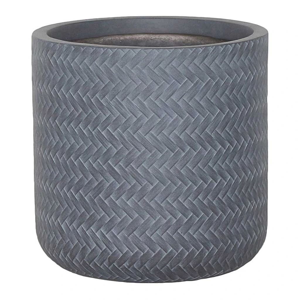 Angle Cylinder Plant Pot - Grey 8 Angle Cylinder Plant Pot - Grey - Image 6