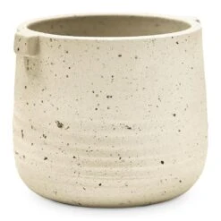 Aurora Terrazzo Handle Plant Pot - Oat