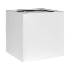 Block Essentials Planter - Matt White -Greencore Store Block Essentials Planter Matt White 30x30x30cm