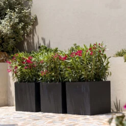 Block Natural Planter - Black -Greencore Store BlockNaturalPlanter Black 2