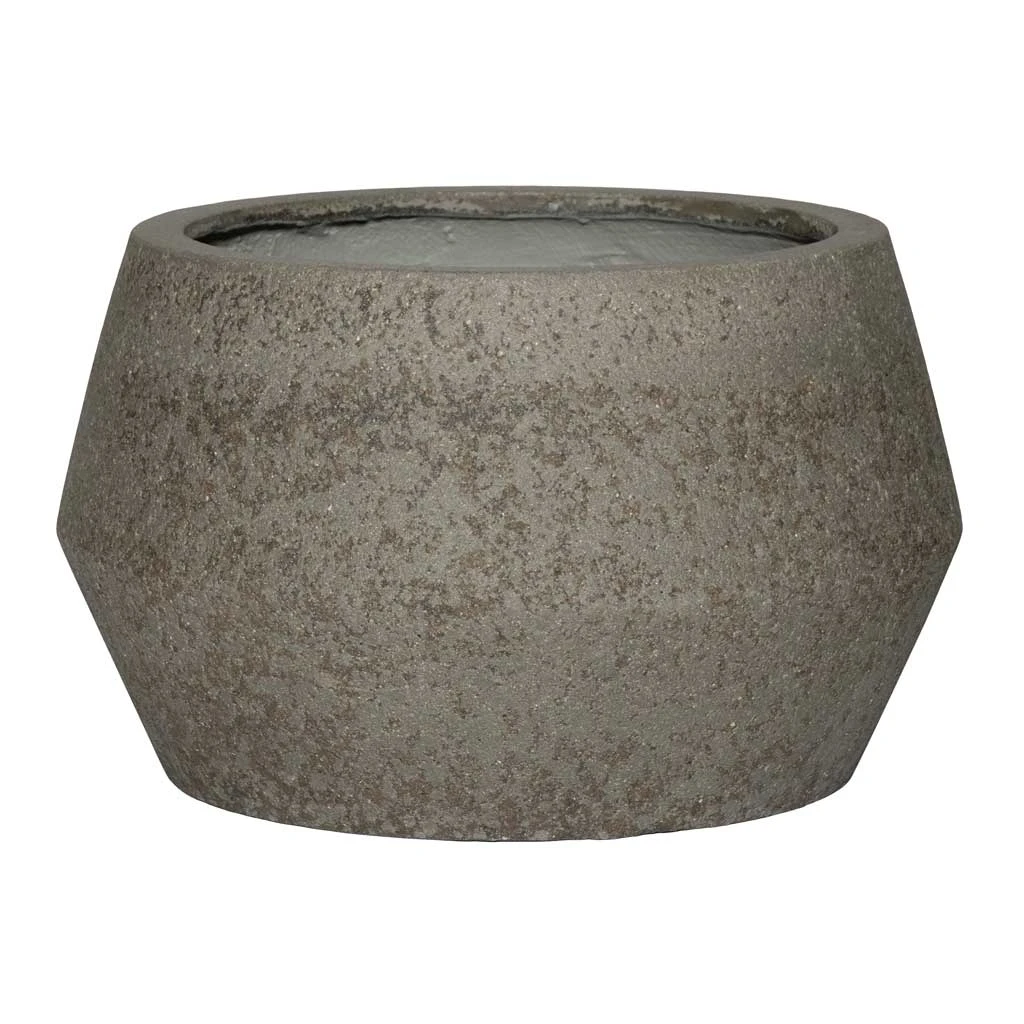 Low Harley Cement & Stone Plant Pot - Granite Grey 3 Low Harley Cement & Stone Plant Pot - Granite Grey