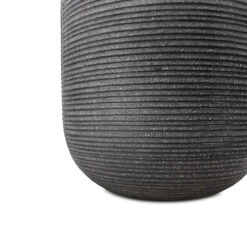 Cody Plant Vase - Ridged Dark Grey -Greencore Store Cody Plant Vase Ridged Dark Grey 28x45cm 4