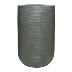 Cody Plant Vase - Ridged Dark Grey -Greencore Store Cody Plant Vase Ridged Dark Grey 42x70cm