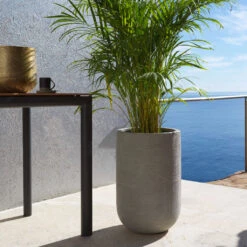 Cody Plant Vase - Ridged Dark Grey -Greencore Store CodyPlantVase RidgedDarkGrey 2