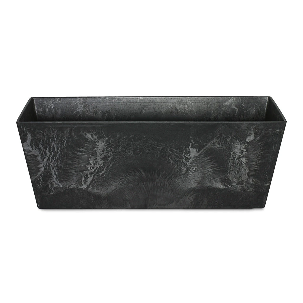 Ella Artstone Balcony Trough Planter - Black 3 Ella Artstone Balcony Trough Planter - Black