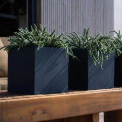 Fleur Natural Planter - Black -Greencore Store FleurNaturalPlanter Black 5