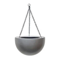 Gradient Hanging Plant Bowl - Matt Grey