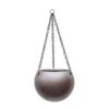 Gradient Hanging Plant Globe - Matt Coffee -Greencore Store Gradient Hanging Plant Globe Matt Coffee 24x19cm