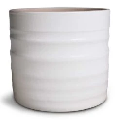 Hadleigh Plant Pot - White -Greencore Store Hadleigh Plant Pot White 14x13cm