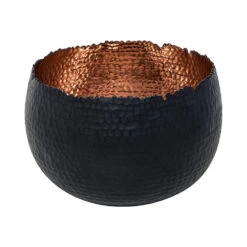 Hammered Bowl - Black With Copper -Greencore Store Hammered Bowl Black Copper19