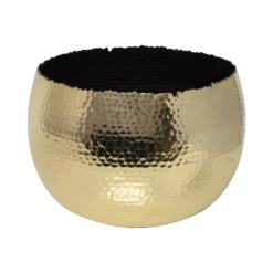 Hammered Bowl - Gold With Black -Greencore Store Hammered Bowl Gold Black19cm