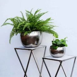 Hammered Bowl - Nickel With Black -Greencore Store Hammered Bowl Nickel Black LS1