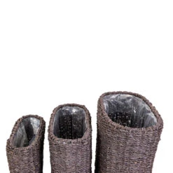 Greencore Store -Greencore Store Isaac Plant Baskets Set of 3 Round Black 4