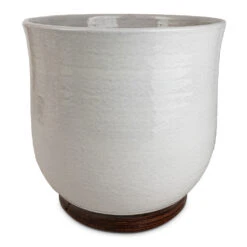 Jayla Plant Pot - White -Greencore Store Jayla Plant Pot White 27x25cm