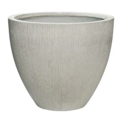 Jesslyn Plant Pot - Ridged Cement -Greencore Store Jesslyn Plant Pot Ridged Cement 51x43cm