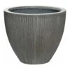 Jesslyn Plant Pot - Ridged Dark Grey -Greencore Store Jesslyn Plant Pot Ridged Dark Grey