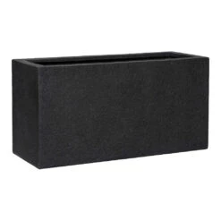 Jort Granite Trough Planter - Midnight Black