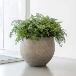 Jumbo Orb Planter - Stone Washed -Greencore Store Jumbo Orb Planter Stone Washed Office Plants