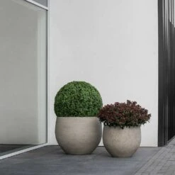 Jumbo Orb Planter - Stone Washed -Greencore Store Jumbo Orb Planter Stone Washed Outdoor Plants