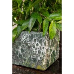 Lava Cube Relic Planter - Jade -Greencore Store Lava Cube Relic Planter Jade Close