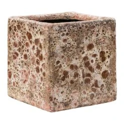 Lava Cube Relic Planter - Pink -Greencore Store Lava Cube Relic Planter Pink Small