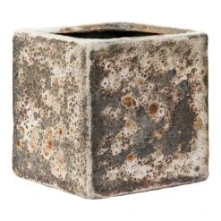Lava Cube Relic Planter - Rust -Greencore Store Lava Cube Relic Planter Rust Small