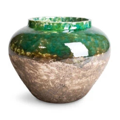 Lindy Jar Plant Pot - Black Green -Greencore Store Lindy Jar Plant Pot Black Green 28x20cm