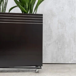 Line-Up Rectangle Planter - Matt Black 11 Line-Up Rectangle Planter - Matt Black -Greencore Store Line Up Tall Square Planter Matt Black Lifestyle 3