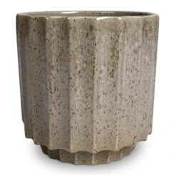 Lugano Scalloped Plant Pot - Green -Greencore Store Lugano Scalloped Plant Pot Green 16x16cmcopy