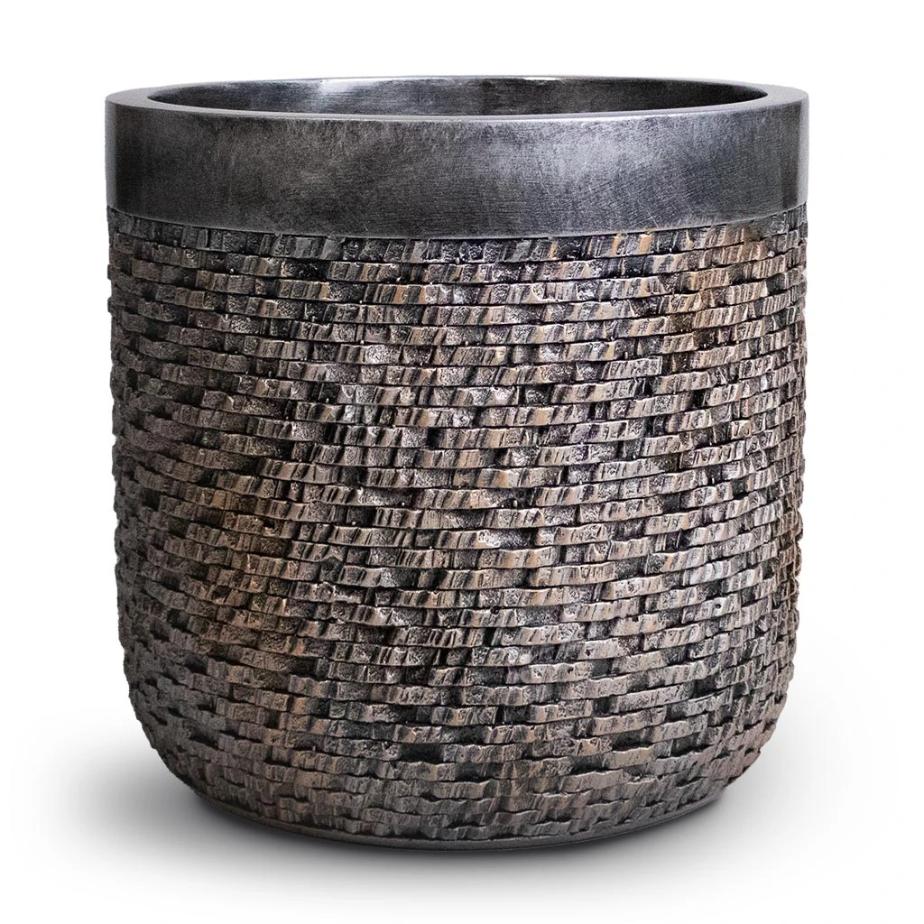Luxe Lite Layer Cylinder Planter - Bronze 6 Luxe Lite Layer Cylinder Planter - Bronze - Image 4