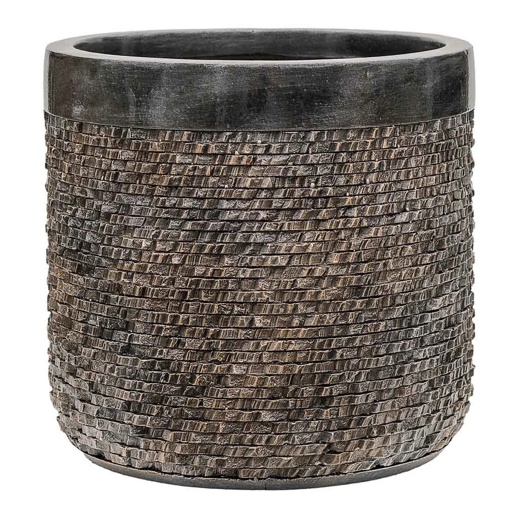 Luxe Lite Layer Cylinder Planter - Bronze 3 Luxe Lite Layer Cylinder Planter - Bronze