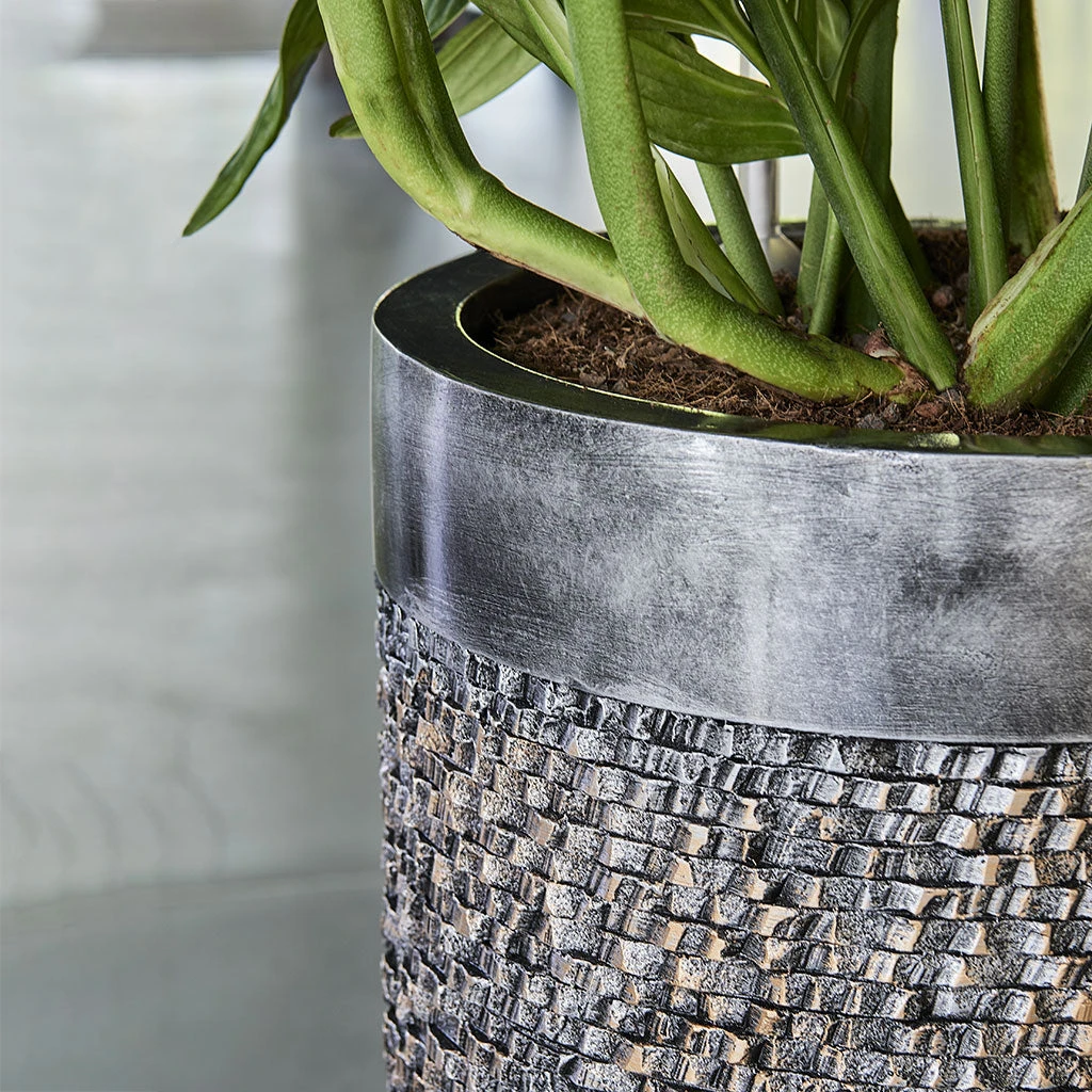 Luxe Lite Layer Cylinder Planter - Bronze 5 Luxe Lite Layer Cylinder Planter - Bronze - Image 3