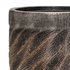 Luxe Lite Wave Cylinder Planter - Bronze -Greencore Store Luxe Lite Wave Cylinder Planter Bronze Close Up