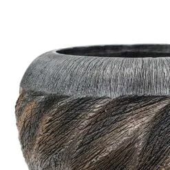 Luxe Lite Wave Globe Planter - Bronze -Greencore Store Luxe Lite Wave Globe Planter Bronze Close Up