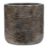 Luxe Lite Wrinkle Cylinder Planter - Bronze -Greencore Store Luxe Lite Wrinkle Cylinder Planter Bronze