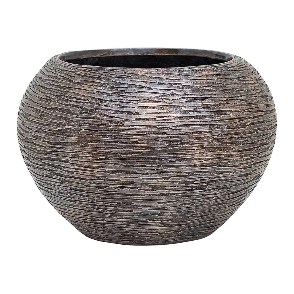 Luxe Lite Wrinkle Globe Planter - Bronze 10 Luxe Lite Wrinkle Globe Planter - Bronze - Image 8