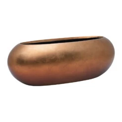 Metallic Boat Planter - Matt Copper