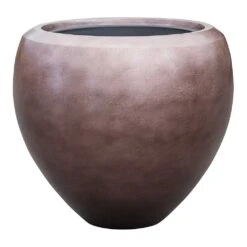 Metallic Couple Plant Pot - Matt Coffee