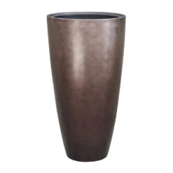 Metallic Partner Planter - Matt Coffee -Greencore Store Metallic Partner Planter Matt Coffee 40x75cm