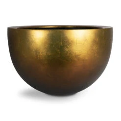 Metallic Plant Bowl - Matt Honey -Greencore Store Metallic Plant Bowl Matt Honey