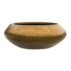 Metallic UFO Plant Bowl - Matt Honey -Greencore Store Metallic UFO Plant Bowl Matt Honey 55x22cm