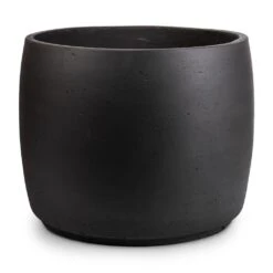 Mini Valerie Plant Pot - Black Washed -Greencore Store Mini Valerie Plant Pot Black Washed 36x28 1
