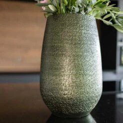 Noor Plant Vase - Velvet Green -Greencore Store Noor Plant Vase Velvet Green 1