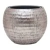 Opus Hammered Globe Planter - Silver -Greencore Store Opus Hammered Globe Planter Silver