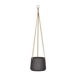 Patt Hanging Plant Pot - Black Washed 22 Patt Hanging Plant Pot - Black Washed -Greencore Store Patt Hanging Plant Pot Black Washed Medium
