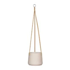 Patt Hanging Plant Pot - Grey Washed -Greencore Store Patt Hanging Plant Pot Grey Washed Medium
